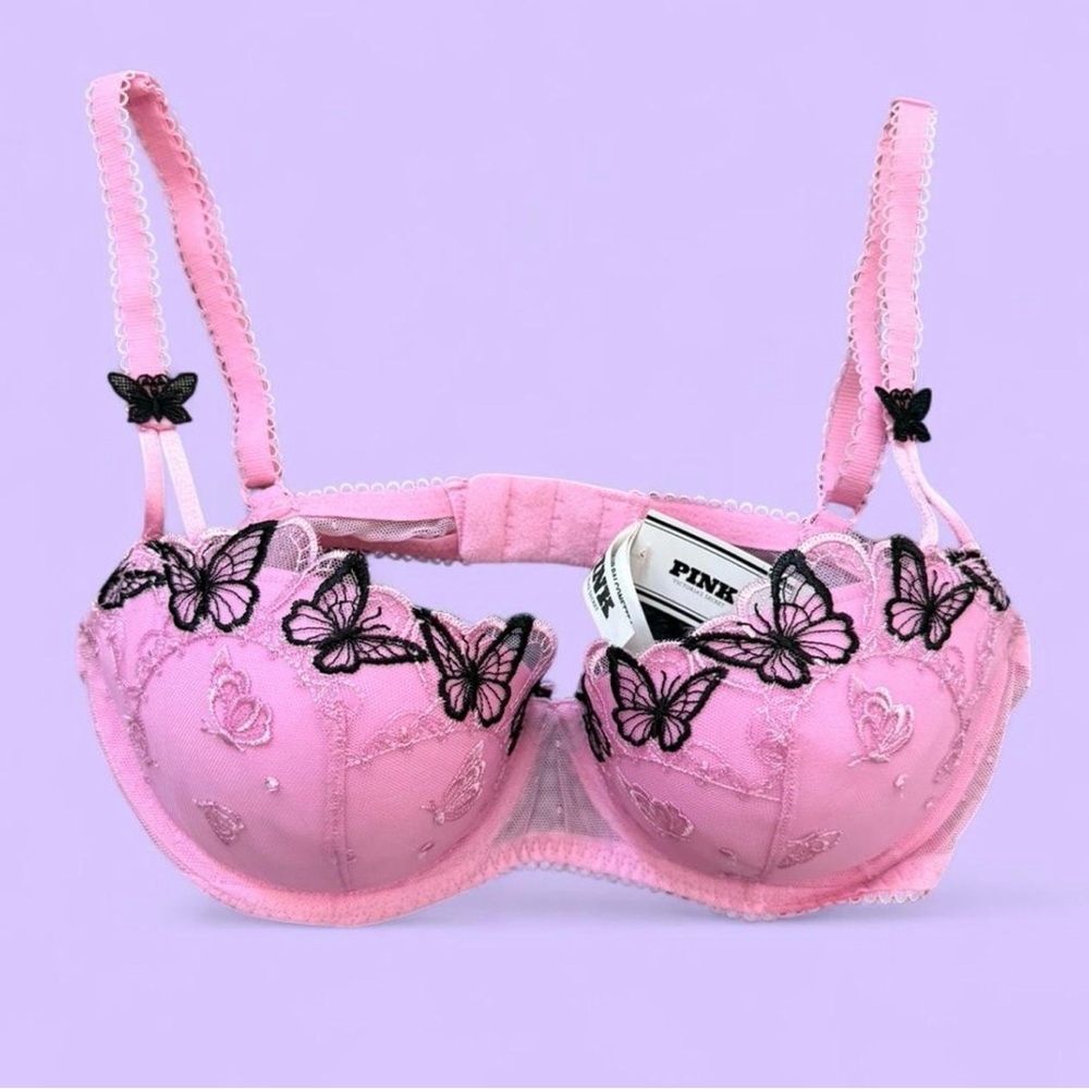 NWT Limited Edition Victoria’s Secret Balconette Bra 32C in lollipop pink